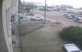 Ölümlü kazanın güvenlik kamera görüntüleri...