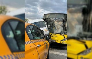 Pendik’te İETT otobüsü ile servis minibüsü...