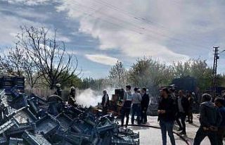 Sebze halindeki yangın büyümeden söndürüldü