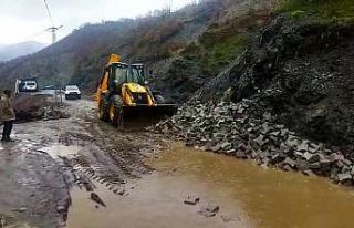 Siirt’te heyelan nedeniyle yol kapandı