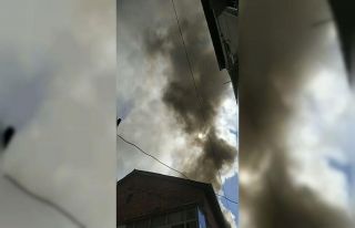 Şişli’de yangında panik anları kamerada