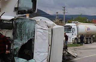 Sürücüsünün uyuyakaldığı iddia edilen Erpiliç...