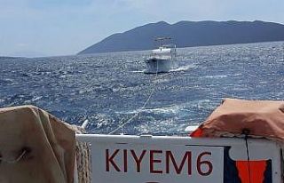 Sürüklenen motoryat kurtarıldı