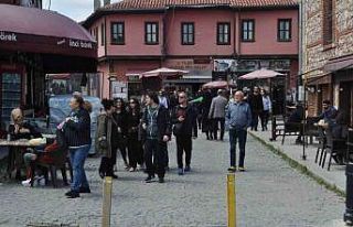 Tarihi Odunpazarı Evleri’nde bayram kalabalığı