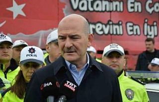 Trafik denetimine katılan Bakan Soylu: "99 bin...