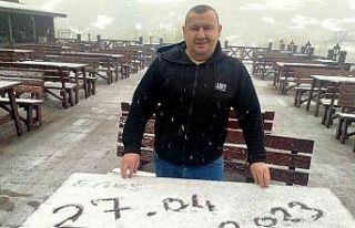 Uludağ’da nisan ayında kar sürprizi