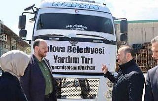 Yalova Belediyesi deprem bölgesine 3 bin erzak kolisi...