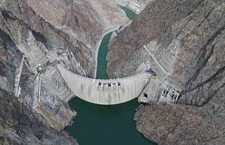 Yusufeli Barajı’nda su seviyesinin yüksekliği...