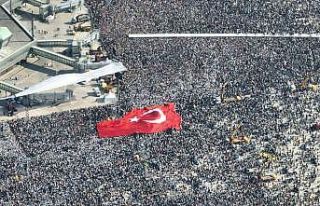 AK Parti Büyük İstanbul Miting alanı havadan böyle...