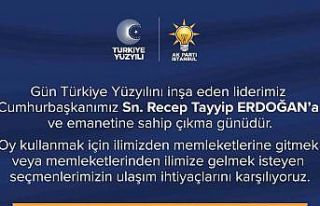 AK Parti İstanbul’dan 28 Mayıs’ta seçmenlere...