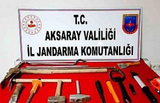 Aksaray’da definecilere jandarma baskını: 3 gözaltı