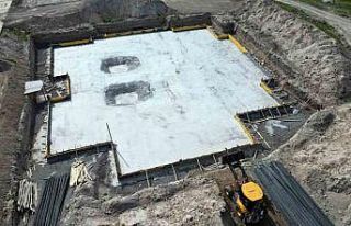 Aksaray’da hasta konuk evi projesinin inşaat çalışmaları...