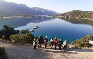 Aydınlı doğa severlerin rotası Fethiye oldu