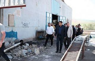 Başkan Ekinci, iş yerleri zarar gören esnafı ziyaret...