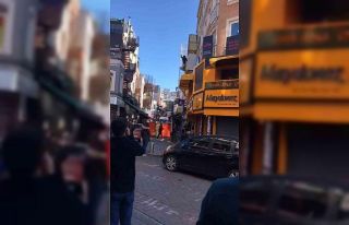 Beşiktaş’ta 4. kattan iş yerinin tentesine düştü:...