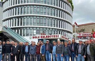 Bolu Belediyesi’nden emekli tazminatlarını alamayan...