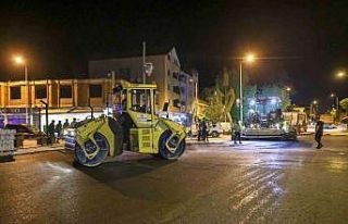 Bozkurt’ta gece asfalt mesaisi