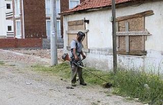 Burhaniye’de tırpan ve temizlik çalışmaları...