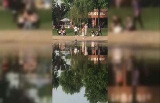 Bursa’da havalar ısınınca çocuklar çareyi süs...