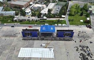 Büyük İstanbul Mitingi için son hazırlıklar...