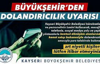 Büyükşehir’den ’dolandırıcılık’ uyarısı