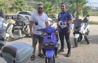 Çalınan motosiklet 11 gün sonra bulunup sahibine...