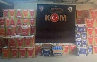 Çankırı’da 1 milyon 40 bin dal kaçak makaron...