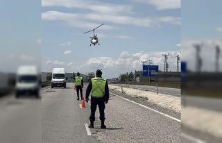 Çankırı’da hava destekli trafik denetimi