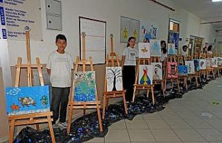 Çeşmeli öğrenciler atıkları sanat eserlerine...