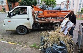 Çöp taksiler ile temizliğe devam