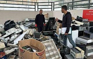 Çorum Belediyesi 3 bin 480 kilogram elektronik atığı...
