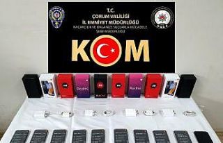 Çorum’da kaçak telefon operasyonu