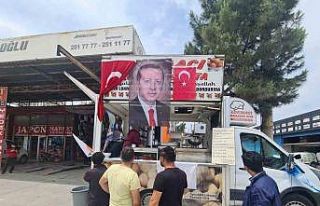 Cumhurbaşkanın seçim zaferini lokma döktürerek...