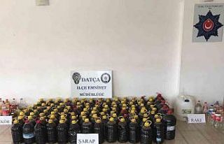 Datça’da sahte içki ele geçirildi