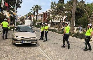 Datça’da sürücüler trafik kuralları hakkında...