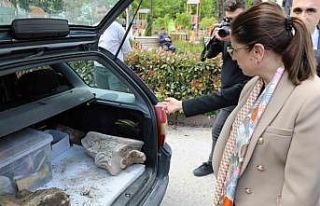 Doğalgaz hattı kazılarında tarihi parçalara rastlandı