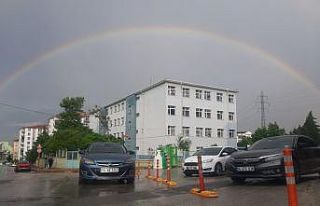 Edirne’de gökkuşağı hayran bıraktı