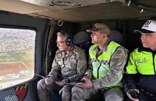 Elazığ’da helikopter destekli trafik denetimi...