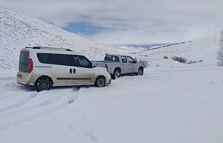 Erzurum’da kış geri geldi
