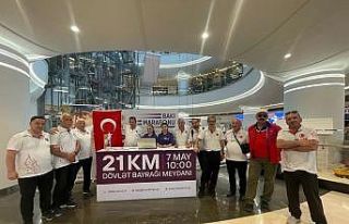 Erzurumlu maratoncular Bakü’de koştu