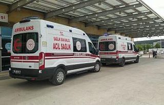 Fabrikada büyükbaş hayvan keserken bıçak ayağına...