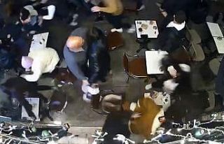 Galata’da dehşet anları kamerada: Çığlık çığlığa...