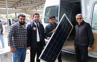 Göçer hayvancılara güneş paneli desteği