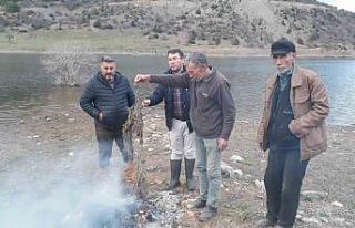 Göletlere kaçak avcılık baskını