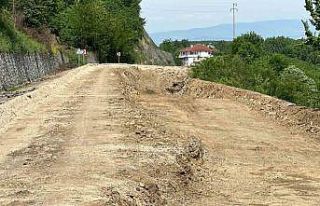 Gölyaka bağlantı yolunda hummalı çalışma