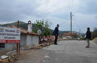 Gömeç’te parke taş çalışmaları devam ediyor