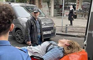 İşyerinin yandığını gören kadın sinir krizi...