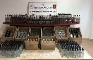 Jandarmadan sahte içki operasyonu: 3 ton 600 litre...