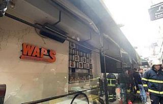 Kafe yangını kısa sürede söndürüldü