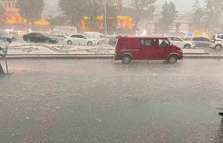 Kahramanmaraş’ta sağanak yağış ve dolu etkili...